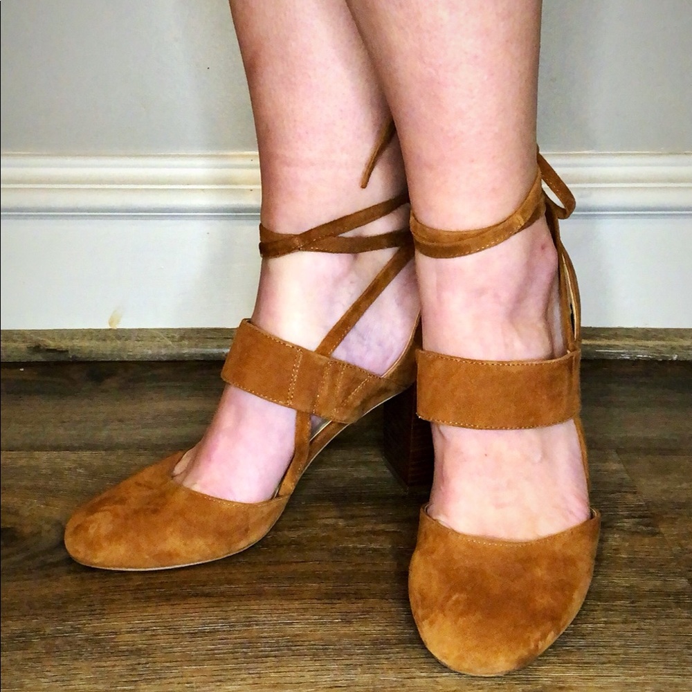 Sole Society Isabeli strappy heels, Cognac, 8.5